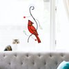 Lolitarcrafts Bigger Cardinal Stained Glass Window Hangings Cute Birds Suncathers for Window Monthers Day Gifts