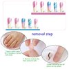 Long Press on Nails Coffin Colorful Fake Nails Acrylic Nails Strobe Reusable Glossy False Nails Artificial Jelly Nails Gel Stick on Nails for Women