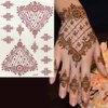 PPVWEY 10 Sheets Henna Tattoos Temporary Henna Stickers 10Pcs Brown Tattoo Stickers Women Body Art Stickers for Wedding Party(10pcs Brown)