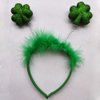 St. Patrick's Day Headband Top Hat Hair Bands Clover Shamrock Hairband Women Green Leprechaun Irish Day Headpiece Carnival Hair Hoop Holiday Cosplay Costume Cute Handmade Hair Accessories 4 Pack
