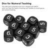 6 Sided Polyhedral Dice Set, 20PCS 6 Sided Number Dice Plastic 16mm Round Corner Dice Set for Numeral Teaching Board Games (Black)