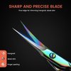 BEZOX Curved Cuticle Scissors - Precision Manicure Scissor Nail Cuticle Trimmer, Professional Stainless Steel Nail Scissors for Cuticle Care, Cuticle Cutter Small Scissors for Women - Rainbow