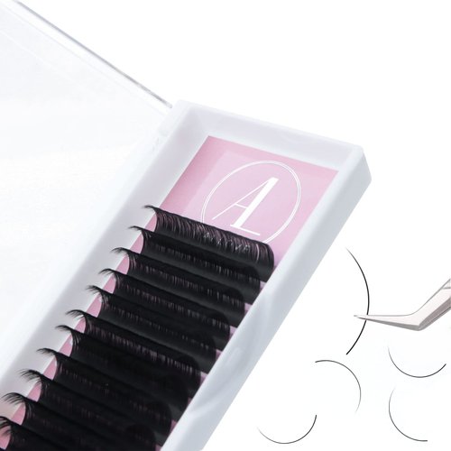 ALLOVE Cashmere Eyelash Extension Classic Lash Extensions 0.05 C Curl 10mm Individual Volume Lash Extensions Lash Trays for Lash Extensions Supplies Single Eyelash Extensions
