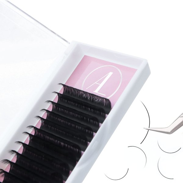 ALLOVE Cashmere Eyelash Extension Classic Lash Extensions 0.05 C Curl 10mm Individual Volume Lash Extensions Lash Trays for Lash Extensions Supplies Single Eyelash Extensions