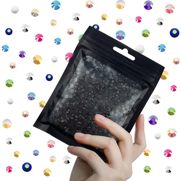 CLRDIVA 3000pcs 4mm Black Resin Rhinestones Bulk Flatback Jelly Gems Flat Back Crystals Non Hotfix Wholesale Stones Diamonds for Crafts Tumblers Face Eye Makeup Nails Bling DIY Decoration