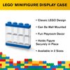 Room Copenhagen LEGO Minifigure Display Case, Stackable Storage Container for Collectible Figurines, 4 Stud, Bright Blue