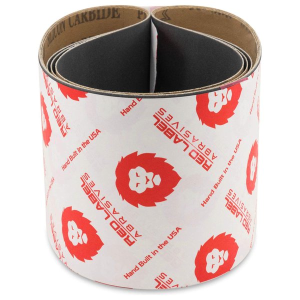 Red Label Abrasives 4 X 36 Inch 220 Grit Silicon Carbide Sanding Belts, 3 Pack