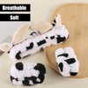 lasuroa Cow Headband with 2pcs Cow Print Wristband, Cute Cow Print Face Wash Headband Spa Makeup Hair Bands Facial Skincare Head Wraps for Women Girls Clothing Party Supplies Birthday Gifts