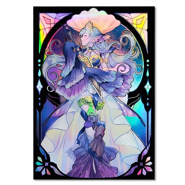 50 PCS 63mm x 90mm Foil Anime Card Sleeves for Japanese Size Trading Cards, Top Loading Card Sleeves for YGO Trading Card
