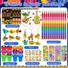72 Pieces Mexican Party Favors Coloring Books with Crayons Set,Fiesta Party Pinatas Goodie Bag Fillers, Cinco de Mayo Party Supplies Craft DIY Kit Face Stickers Tattoo for Taco Party Day of the Dead
