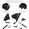 HanTof 625pcs M2 M3 M4 Phillips Pan Head Self-Tapping Wood Screws,14 Sizes Cross Recessed Round Head Self Tapper Screws Assortment Kit for Wood,Plastic and Soft Metal,Black Carbon Steel,Sharp Point
