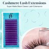 Violet Lash Extension Volume Eyelashes Extensions 0.05 C 8-15mm Lash Tray Individual lash Extensions Classic Lash Extensions Soft Matte Black Single Lashes for Professional Salon Use