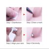 2Pcs Disposable Sterile Unit Ear Nose Stud Piercing Gun Piercer Tool Machine (3mm Gold Ball)