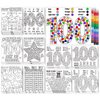 30 PCS Happy 100th Day of School Coloring Poster DIY Coloring Paper Poster Craft Activity Kits for Teacher Kids 100 Days of School Celebration Party Classroom Reward Art Gifts Party Favors Supplies