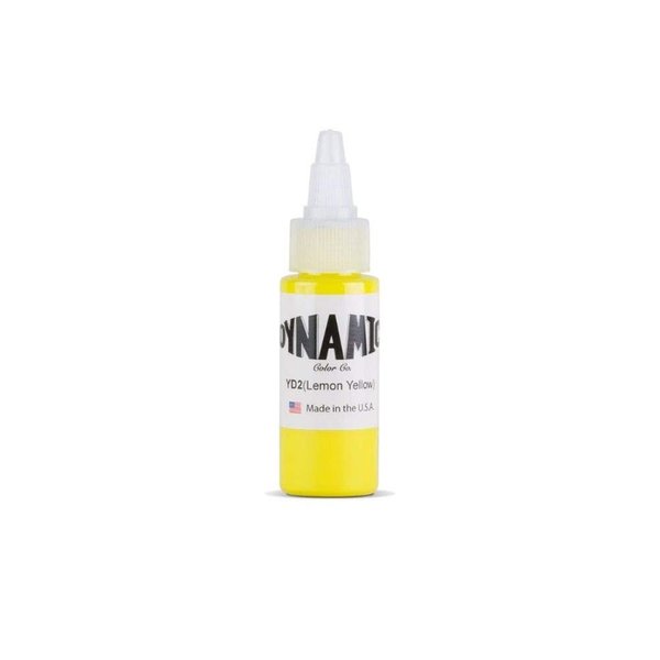 Dynamic Tattoo Ink Color Lemon Yellow 1oz