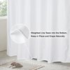 EurCross Extra Long Fabric Shower Curtain Liner 84 inches Long Length, Light in Machine Washable Water-Repellent Solid White Shower Curtain Liner for Bathroom 72 x 84inch