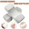 Mekupeu Eyelash Extension Velvet Lash Pillow Beauty Salon Memory Foam Neck Pillow for Lash Extension Grafting Make Up(Gray|)
