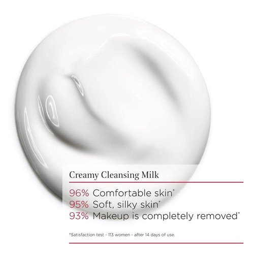 Clarins Velvet Cleansing Milk | Award-Winning | Cleanses, Hydrates and Balances Skin's Microbiota | Dermatologist Tested | Ophthalmologist Tested | Colorant-Free | All Skin Types | 6.7 Ounces