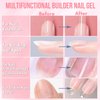 Makartt Builder Nail Gel 15ml 7 in 1 Multifunctional Clear Gel Nail Polish Base Coat Nail Strengthener Gel Nail Extension Hard Gel Builder for Broken Nails Repair Soak Off UV/LED Nail Lamp Required
