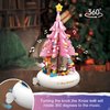 Christmas Tree Building Set,Pink Christmas Building Blocks Toy with Music Box,Compatible with Legos,Xmas Tree Gift for Girls,Kids,and Adults(415PCS)