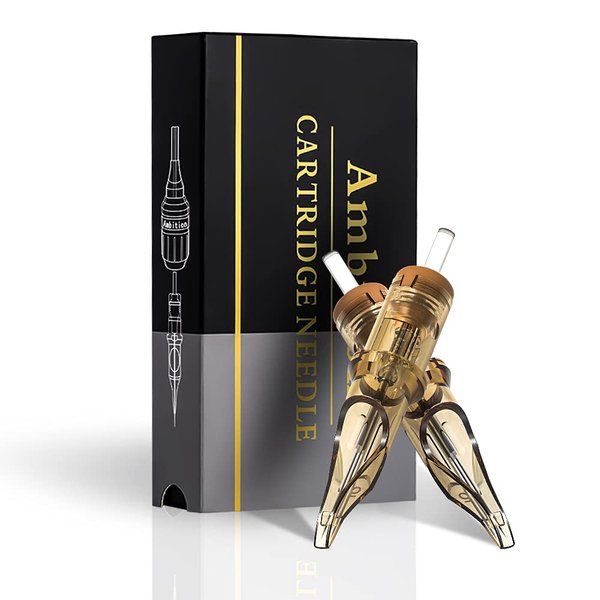 Ambition Premium #12 Standard 13RM Disposable Tattoo Needles Cartridges Supply 13 Curved Magnum 20Pcs for Professionals and Beginners Tattoo Artists