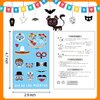 Partywind 100 Styles Luminous Day of the Dead Tattoos for Kids, Glow Halloween Day of the Dead Decorations Party Supplies Favors, Halloween Day of the Dead Costume Makeup