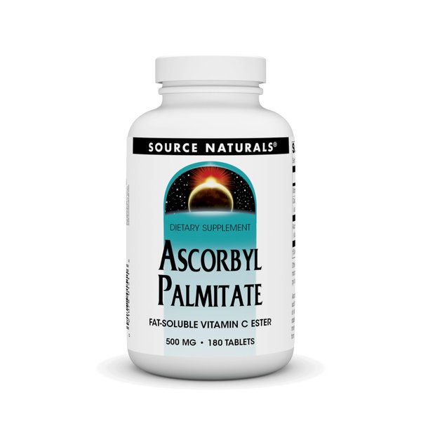 Source Naturals Ascorbyl Palmitate 500mg Fat-Soluble Vitamin C Ester Supplement - 180 Tablets