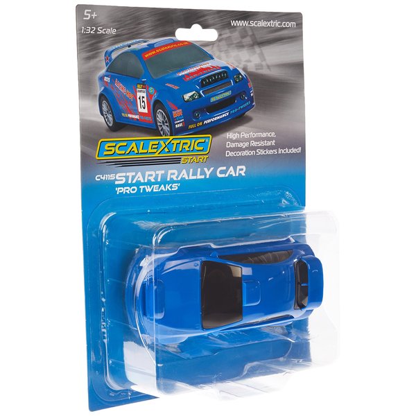 Scalextric Start Rally Style Car Pro Tweeks Racing 1:32 Slot Race Car C4115 , Blue