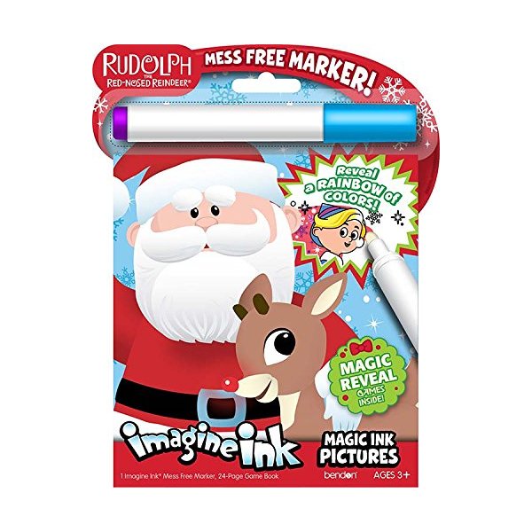 Rudolph The Red-Nosed Reindeer Imagine Ink Magic Pictures Activity Book