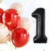 40 inch Big Size Number 9 Foil Helium Balloons Birthday Party Celebration Decoration, Digital Decorations Supplies, Wedding Anniversary Inch Decoration Kids(Black,Number 9)
