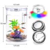 Oltraman Betta Fish Tank, 360 Aquarium with LED Light, 1 Gallon Fish Bowl, Small Fish Tank Starter Kit, Beta Fish Tank Self Cleaning as Desktop Decoration for Office Home Room Decor