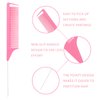 UREELIN Detangling Brush set,Detangler Hair Brush with Teasing & Edge Brush for Curly Hiar, Rat Tail Comb Alligator Hair Clips for 3a to 4c Kinky Wavy/Curly/Coily/Wet/Dry/Oil/Thick/Long Hair(Pink)