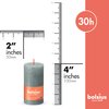 BOLSIUS 4 Pack Eucalyptus Green Rustic Pillar Candles - 2 X 4 Inches - Premium European Quality - Includes Natural Plant-Based Wax - Unscented Dripless Smokeless 30 Hour Party and Wedding Candles