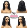 Water Wave Lace Front Wigs Human Hair 13X4HD Curly Bob Lace Front Wigs Human Hair Pre Plucked with Baby Hair Natural Black 180% Density Glueless Brazilian Virgin Human Hair Wigs for Women(16Inch)