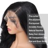 SISgrace 13x4 Lace Front Wigs for Black Women Wavy Wig Glueless Lace Wig Black to Burgundy Highlight Synthetic Wigs Pre Plucked Natural Hairline Mixed Red (Highlight Lace Front Wig 32 Inches)