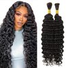 Deep Wave Braiding Hair 2 Bundles 80g Braiding Hair No Weft Bulk for Braiding Hair Extensions Natural Black 18 Inch