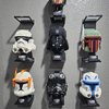 TEYOUYI 4pcs Wall Mount for Lego Star Wars Helmet Display Shelf for Lego Star Wars Helmet Compatible with All Standard Lego Helmets Black