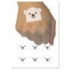 Peeking Polar Bear Temporary Tattoo Water Resistant Fake Body Art Set Collection - 54 1" Tattoos (1 Sheet)