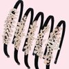 ALXBSONE Women Hairbands, 5 Pack Crystal Headbands, Fashion Rhinestone Metal Hair Clip, Hair Accessories Embellished Hair Wrap Velvet Non-slip(Set02)