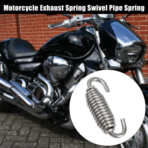 X AUTOHAUX 10 Pcs Motorcycles Universal Exhaust Pipe Spring with Hook 54mm 2.13" Stainless Steel Exhaust Pipe Spring Hook Modified Accessory