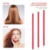 Syhood 30 Pcs Flexible Curling Rods 9.45" Twist Foam Hair Rollers Soft Foam No Heat Hair Rods Rollers and 1 Steel Pintail Comb Rat Tail Comb for Women Long Short Hair (Red,0.3 Inch)