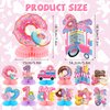 Liliful 12 Pcs Donut 1st Birthday Party Decorations Table Honeycomb Centerpieces, Donut First Birthday Theme Table Party Supplies, Doughnut One Year Old Birthday Sign Decor for Girl