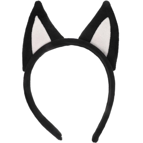Beaupretty Dog Ears Headband Halloween Animal Cosplay Costumes Dress-up Headpiece Alien Headwear for Women Girls Black
