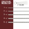 Master Airbrush 13 Piece Airbrush Cleaning Kit - Glass Cleaning Pot Jar with Holder, 5 pc Cleaning Needles, 5 pc Cleaning Brushes, 1 Wash Needle, & How to Link Card