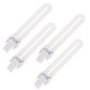SEWACC 4pcs U- Shaped Lamp Bulb Tube 9W UV 365nm Lamp Tube for Nail Art Dryer UV Lamp Light Replacement