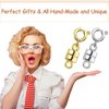 OHINGLT Magnetic Necklace Clasps and Closures,Gold and Silver Plated Jewelry Clasps Converters for Bracelet Necklaces Chain