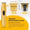BUTITNOW Trimmer Replacement T Blade Set Compatible for Andis Slimline Pro Li D-7 D-8 Model D7#32655 D8#32105#32400 Upgraded Carbon Steel Long Life Close Cutting Blade Easy Installation (Gold)