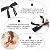 Ambesi Ribbon Hair bow Clips, Black Milky White Long Tail French Hair Bows, Hair Clips Tassel Ribbon Bow for Women Girl, Bow Hair Barrette Dress Up Accessories for Birthday/Party/Show/Christmas