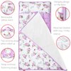 Toddler Nap Mat for Girls Floral, Warm Kids Sleeping Mat with Removable Pillow and Fleece Minky Blanket, Lightweight Perfect for Kids Preschool, Daycare, Travel Sleeping Bag, Fit Standard Cot