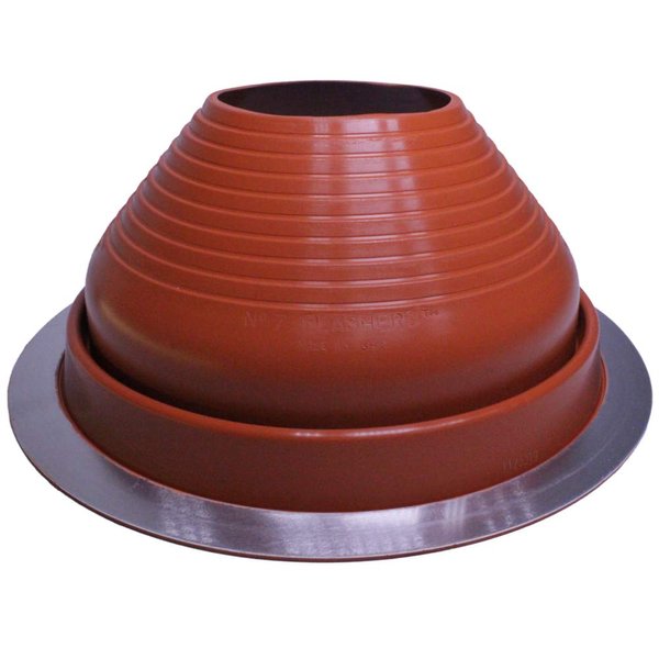 Flashers #7 Silicone High Temp Flexible Roof Jack Pipe Boot Metal Roofing Pipe Flashing (Pipe OD 6" to 11") - 100% Made in The USA